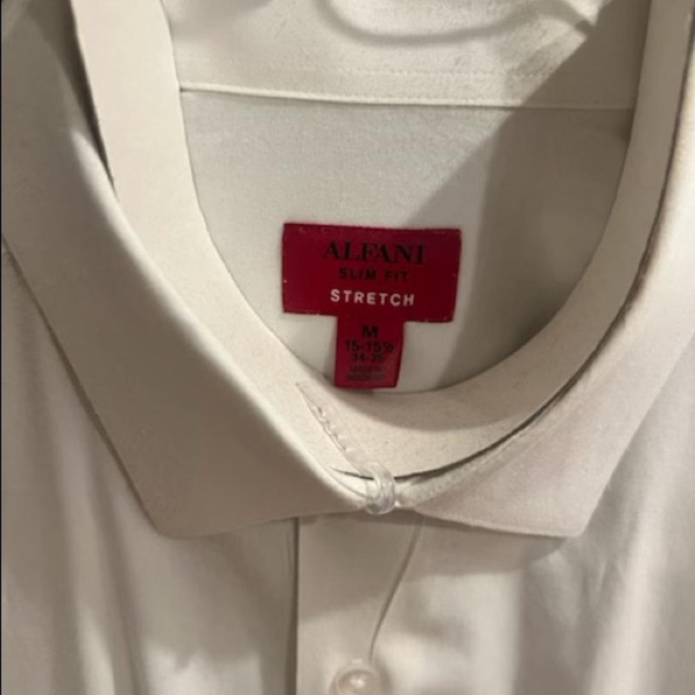 Alfani white shirt size M